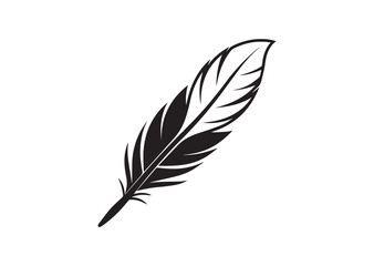Obraz premium Feather silhouette vector