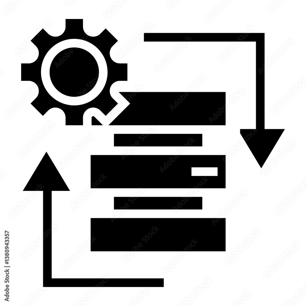 Poster data processing icon