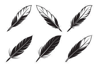 Feather silhouette vector