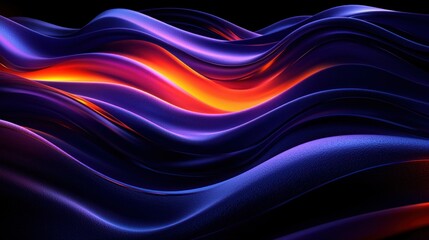 Abstract Waves of Vibrant Hues: A Digital Art Masterpiece