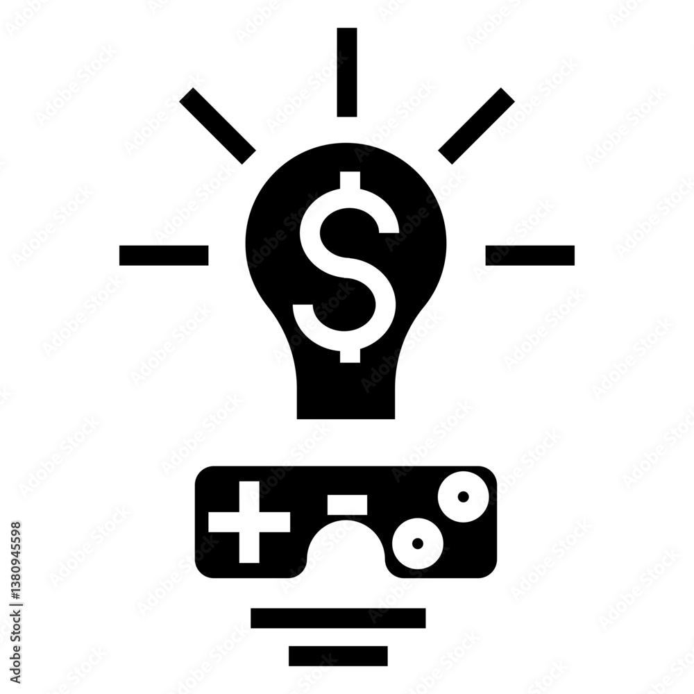 Poster gamification vector icon