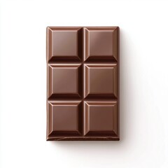 Milk chocolate bar, studio shot, white background, dessert