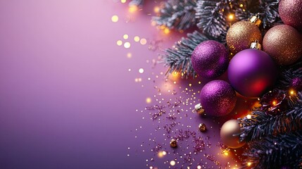 Christmas holiday theme with golden