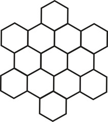 Honeycomb Outline Icon Design 
