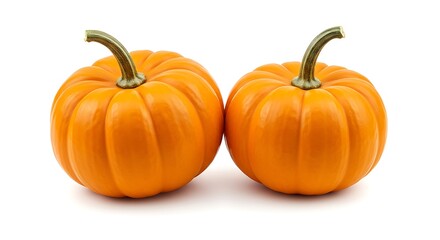 Obraz premium Autumn's Embrace: A Pumpkin Duet AI Generated