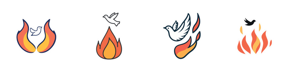 Obraz premium Fire and Bird Symbolizing Freedom and Transformation