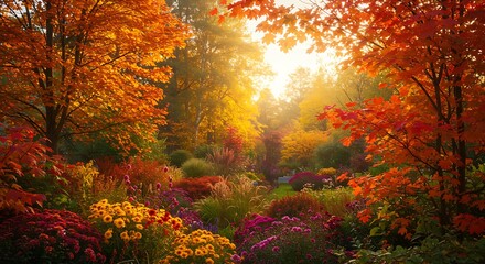 Fototapeta premium Golden Hour's Embrace AI Generated