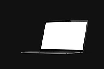 Fototapeta premium realistic dark laptop mockup