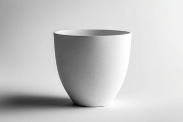 A plain white cup.