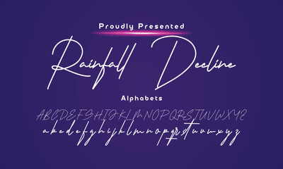 Hand drawn typeface. Handwritten script alphabet isolated on white background. Handmade alphabet for your design's logo, posters, invitations, cards, etc.