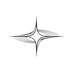 Minimalist Starburst: Geometric Vector Design on White Background