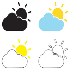 Weather icon set Weather sign vector illustration.