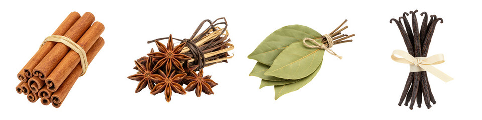 Aromatic Spices Cinnamon, Star Anise, Bay Leaves, and Vanilla.