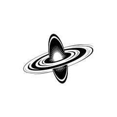 Abstract Black and White Sunburst Design: Logo or Icon