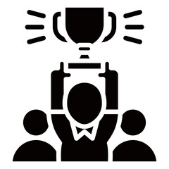 Competition Icon Business Opportunity and Planning Management Glyph Design Vector Concept