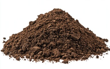 Pile of dark brown soil