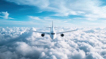 Fototapeta premium A powerful image of supersonic aircraft piercing through the clouds, emphasizing speed and technology.