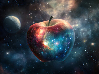 Cosmic Apple with Galaxy Inside