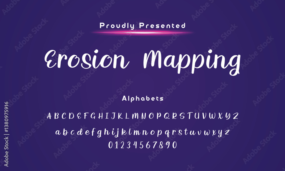 Fototapete hand drawn typeface. handwritten script alphabet isolated on white background. handmade alphabet for