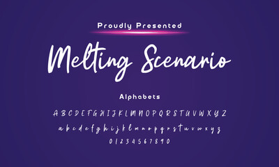 Hand drawn typeface. Handwritten script alphabet isolated on white background. Handmade alphabet for your design's logo, posters, invitations, cards, etc.