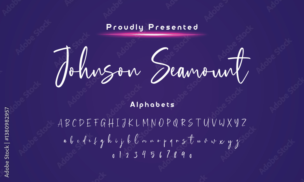 Fototapete hand drawn typeface. handwritten script alphabet isolated on white background. handmade alphabet for