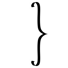 Bracket Sign, Math Operator, Code Sign