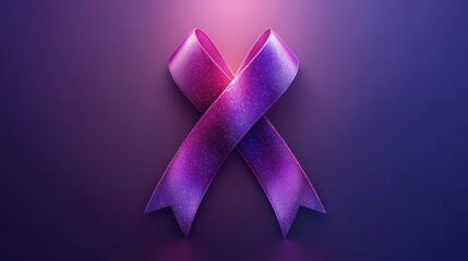 Pink & purple ribbon symbol against a gradient background, representing solidarity