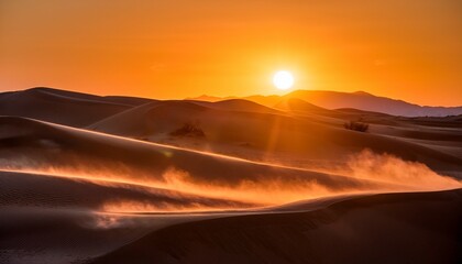 heatwaves rising from the desert under the blazing sun
