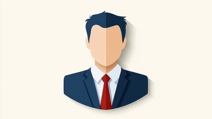 Professional man in tailored suit and bold red tie, portrait of business confidence