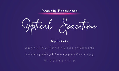 calligraphy script. Vector alphabet