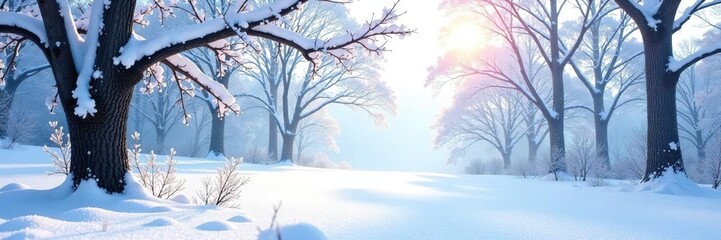Snowy forest branches isolated on white background, solitude, frost
