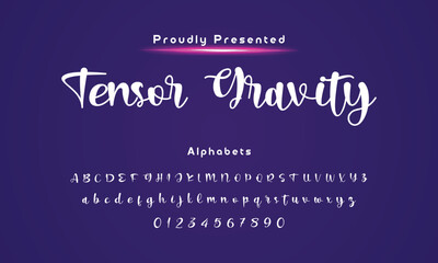 calligraphy script. Vector alphabet