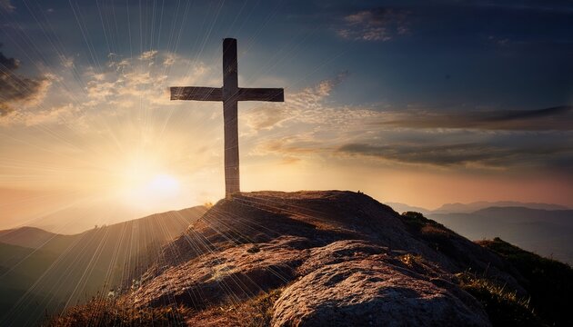 romans 12 2 vintage bible verse background on one cross on a hil