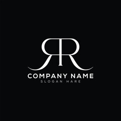 Letter RR simple Logo vector Template. Luxury letter RR design