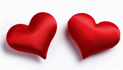 Fototapeta premium red hearts isolated on white background