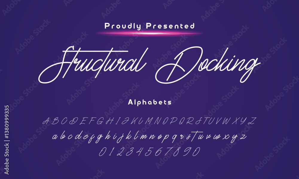 Fototapete bold and script alphabets. vector font duo