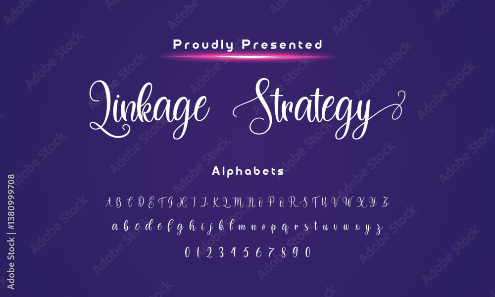 Fototapete bold and script alphabets. vector font duo