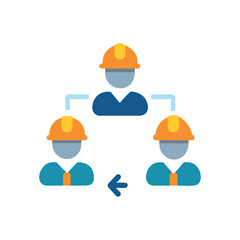  Stylish Construction Collaboration Icon Illustration