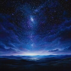 Naklejka premium night sky with stars