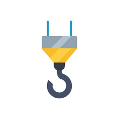  Stylish Construction Crane Hook Icon Illustration