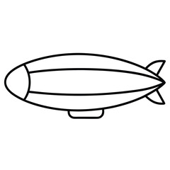Blimp Line Art Icon  Minimalist & Sleek for Aerial Design