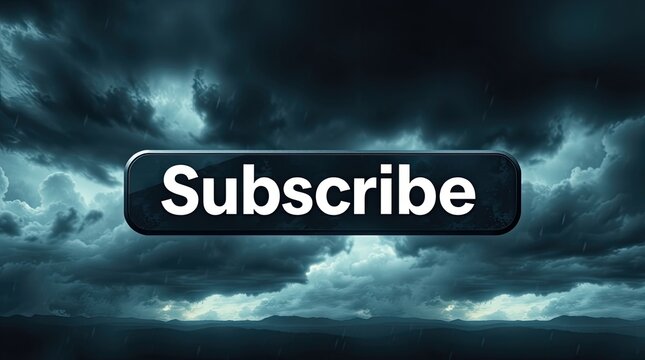 A dark sky backdrop features a subscribe button with white lettering - Powered by Adobe
