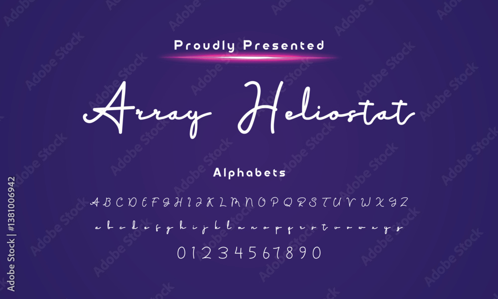 Fototapete bold and script alphabets. vector font duo