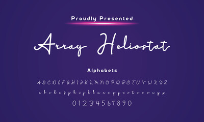 Fototapeta premium Bold and script alphabets. Vector font duo