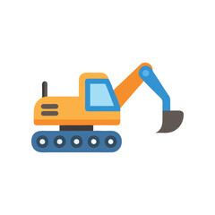Naklejka premium Digger Machine Icon for Excavation Projects