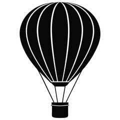 Fototapeta premium Hot Air Balloon Silhouette Line Art Perfect for Web, Mobile & Print Design