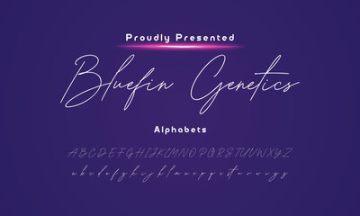 Bold and script alphabets. Vector font duo