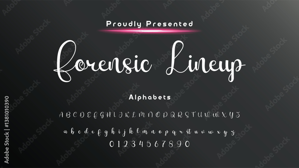 Fototapete bold and script alphabets. vector font duo