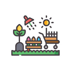 Naklejka premium Innovative Garden Icon Design