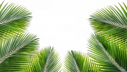 Fototapeta premium summer tropical palm leaves exotic palms tree transparent background